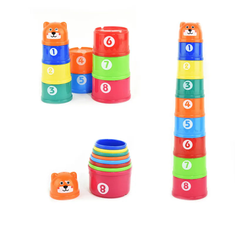 Stacking cups 9pk | Toys with numbers and colors