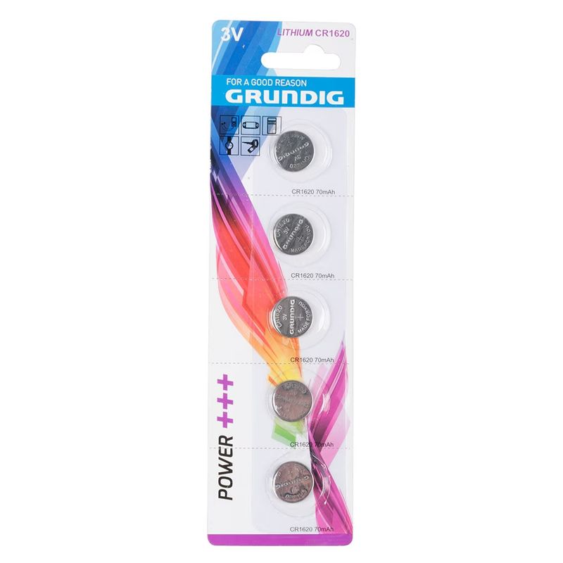 Grundig CR1620 Button Cell Battery 5 - pack