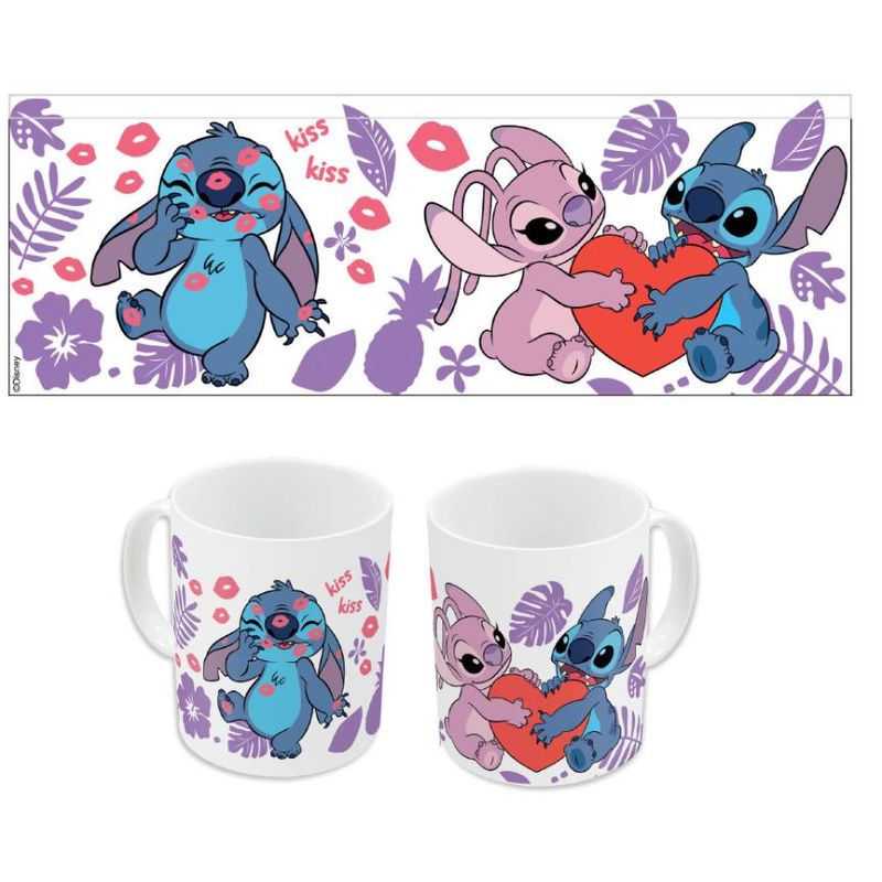 Krus Stitch og Angel 325ml | Disney krus med hjerte | Perfekt gave