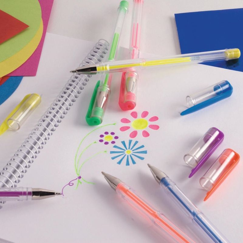 12pk Gel pens in assorted colors | 8 neon &amp; 4 regular