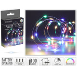 Lyslenke 100 LED|Multifarge|6t Timer