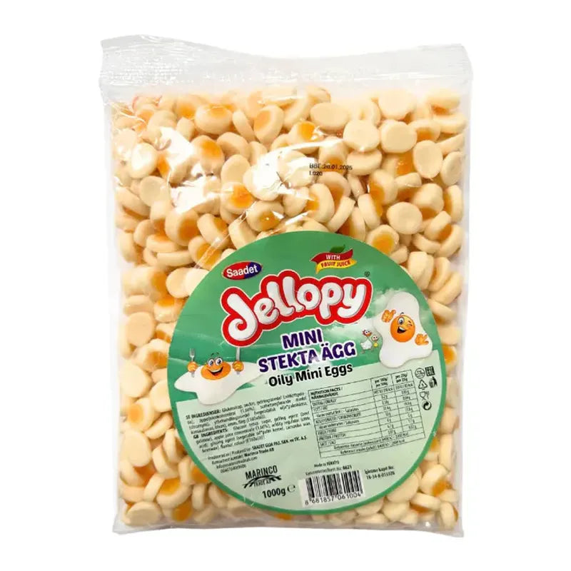 Jellopy Mini Fried Eggs 1kg Large Pack