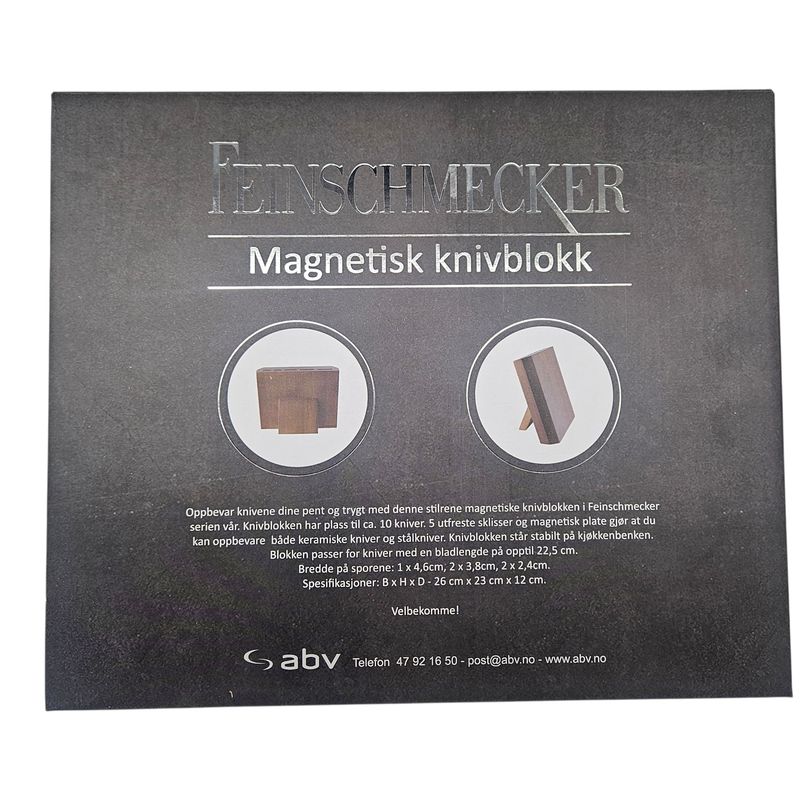 Feinschmecker Magnetisk Knivblokk I Tre