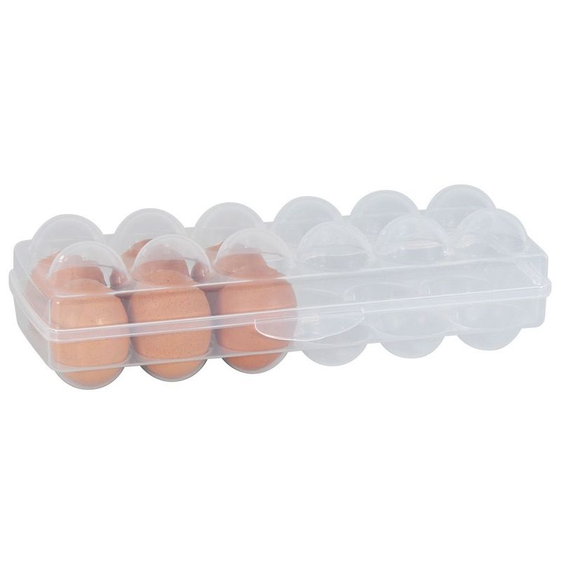 Egg storage in clear plastic