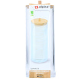 Alpina Cotton Pad Holder - Practical dispenser with bamboo lid