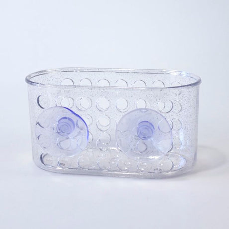 Plastkurv med sugekopper | Perfekt for dusjoppbevaring