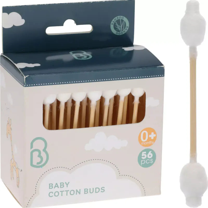 Bamboo cotton swabs for baby 56pcs | Eco-friendly and safe care