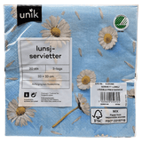 Napkins Light Blue with Priest Collar 20pk 3-ply | 33x33cm | Unique