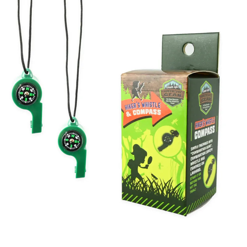 Adventure Gear whistle with compass 6cm | Outdoor toy