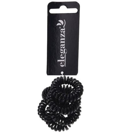 Hårstrikker Elastiske 6pk 3cm Sort/Fargemiks