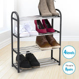 Alpina Shoe rack|8 pairs|4 shelves|50x18.5x57cm