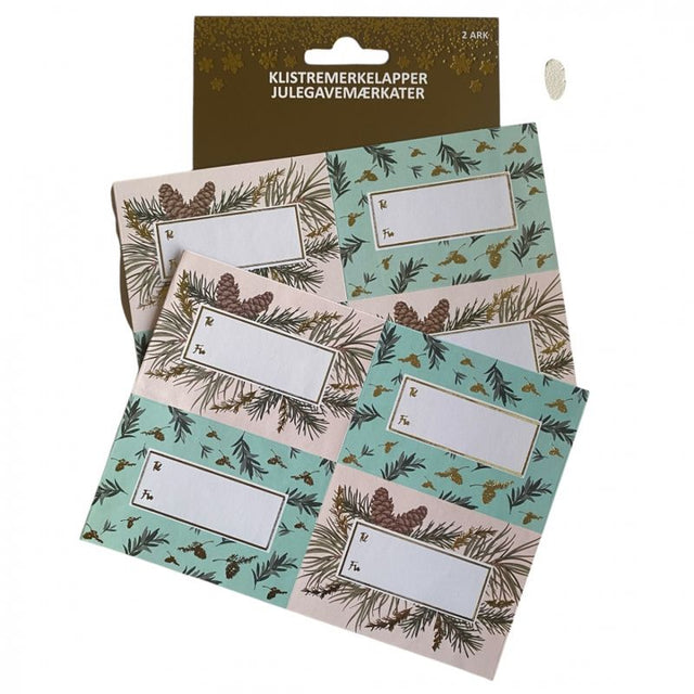 Julemerkelapper Selvklebende 8pk | Krans