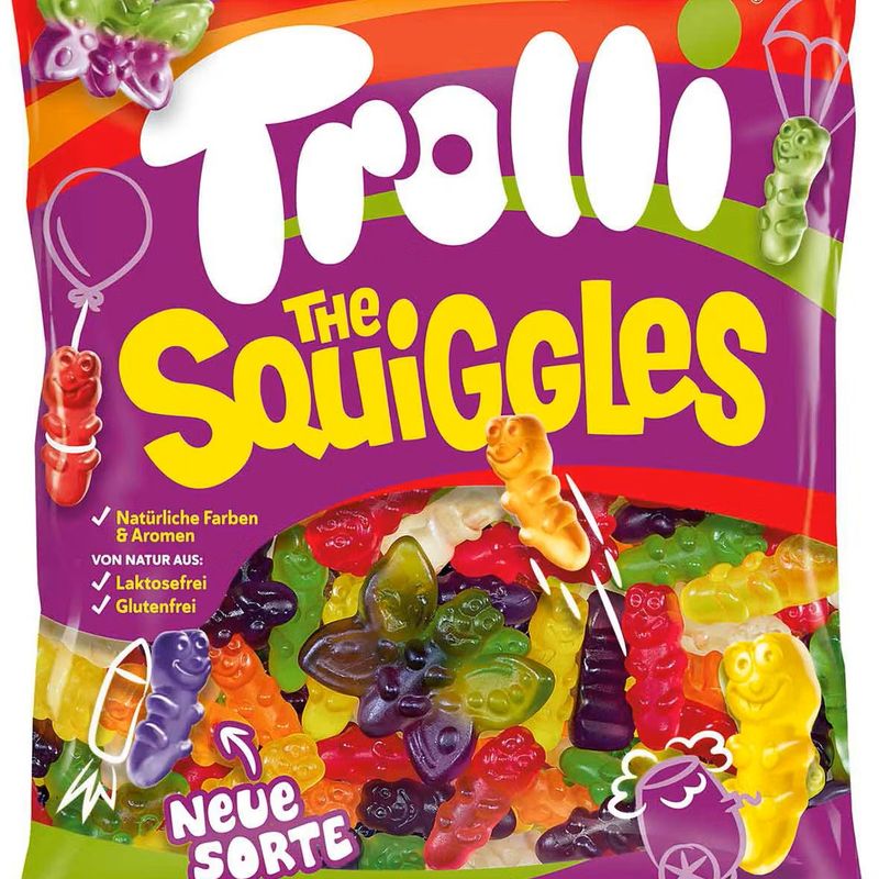 Trolli The Squiggles 200g | Vingummimarker med fruktsmak