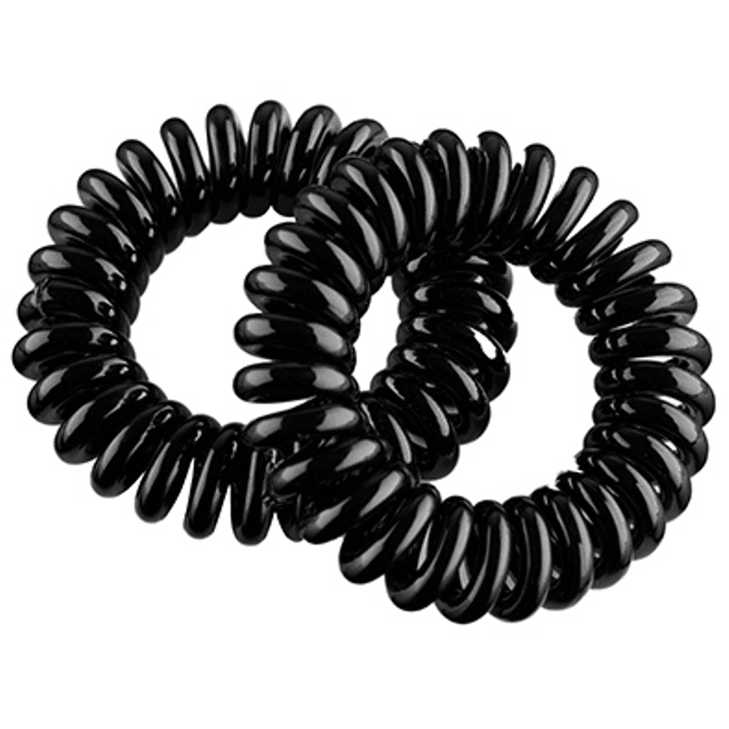 Hårstrikker Elastiske 6pk 3cm Sort/Fargemiks