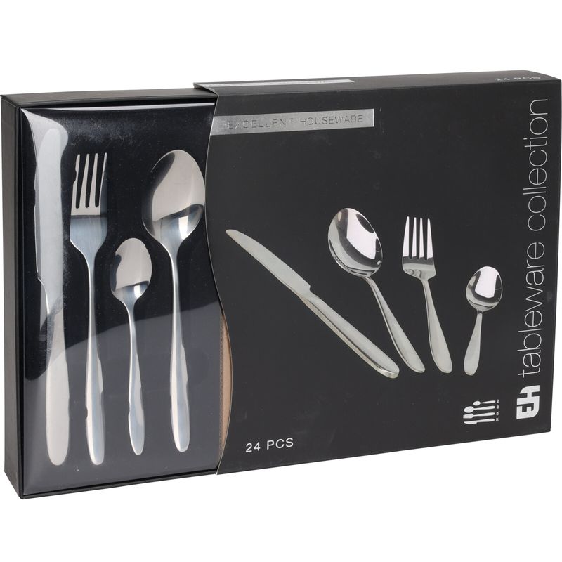 Cutlery set 24 pieces | Stainless steel | Excellent Houseware