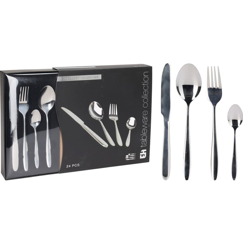 Cutlery set 24 pieces | Stainless steel | Excellent Houseware