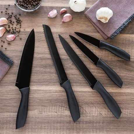 Knife set 5 parts Black | Excellent Houseware