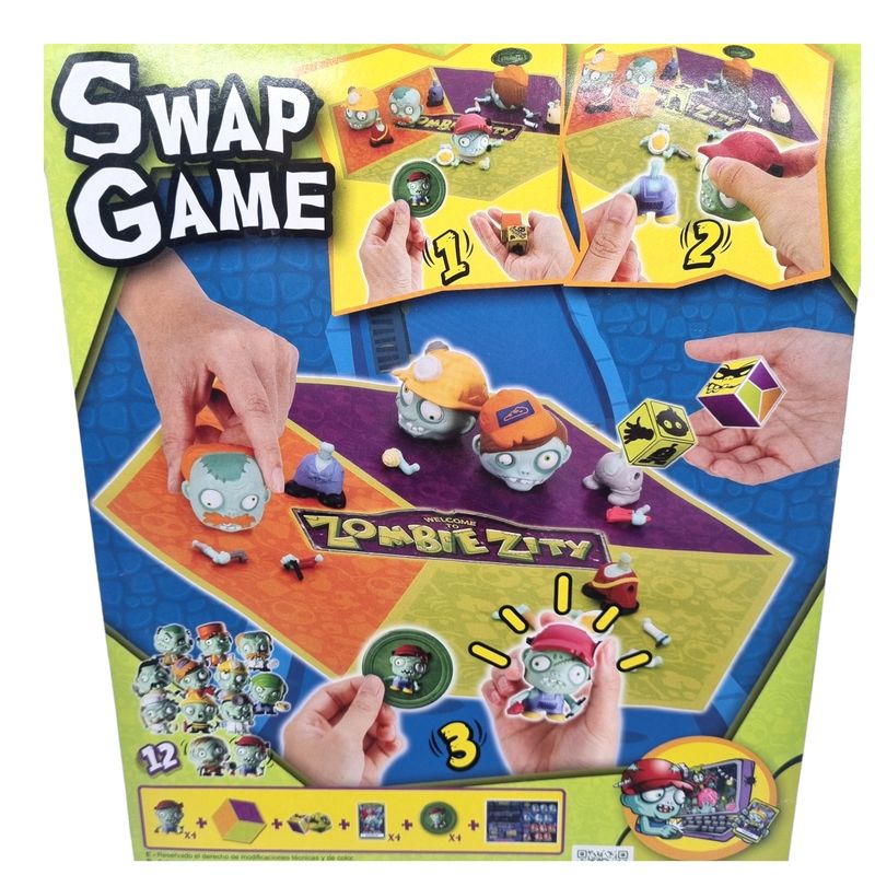 Zombie Workers Figures 4pk with game | Fun Swap Game