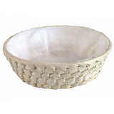 Palm leaf basket with inner fabric | Domotti | 23x7 cm