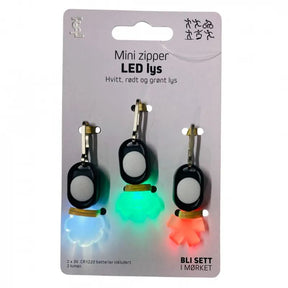 LED - lys med klips 3pk | Bli sett i mørket | 3 farger