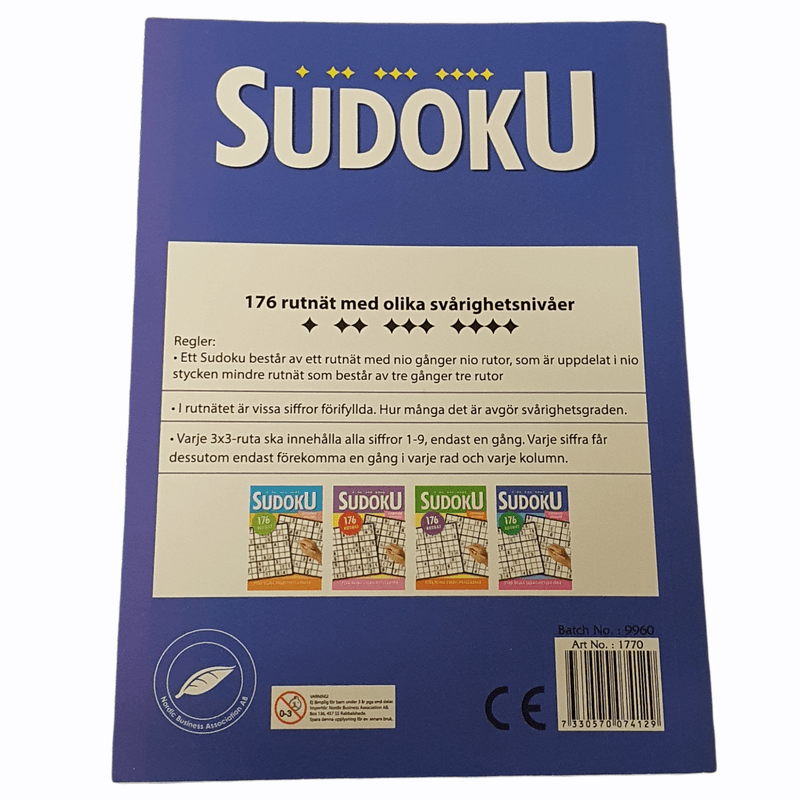 Sudoku Bøker 176 Oppgaver