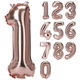 Number Balloons Foil Rose Gold 40cm