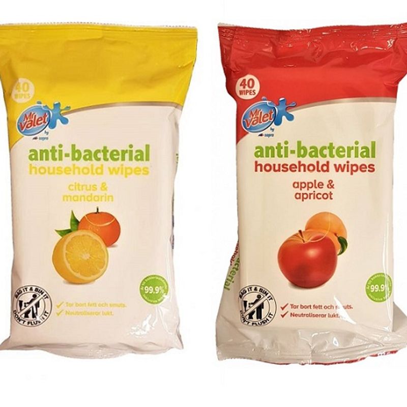 Antibacterial Wipes 40pk