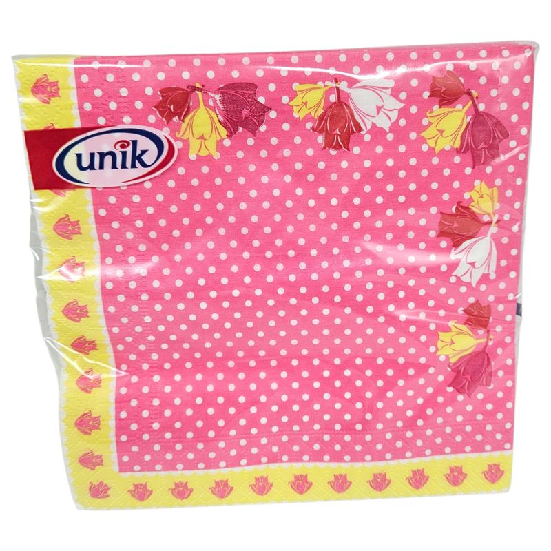 Servietter rosa prikker 20pk 3 - lags | 33x33cm