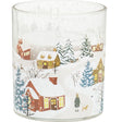 Duftlys julemotiv i glass | Vinterlandskap 9x10cm