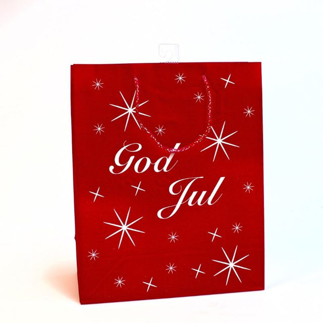 Gavepose God Jul Glitter - 26x32x12cm