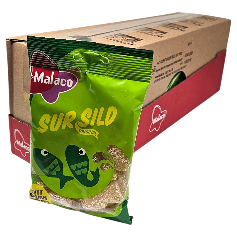 Malaco Sour Herring 16 x 100g | Large pack | Sour candy
