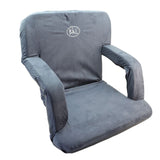 BÅL folding chair with armrests &amp; suede fabric