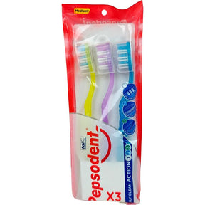 Pepsodent tannbørster Action 1 - 2 - 3 Medium 3pk | Daglig pleie