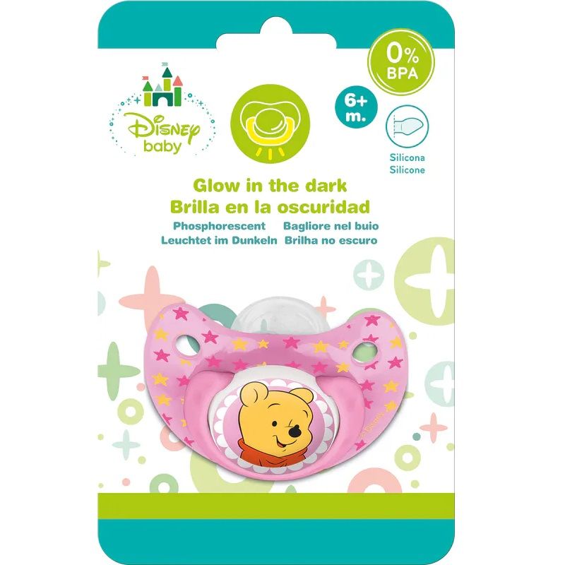 Disney Winnie the Pooh Pacifier Pink - Luminous