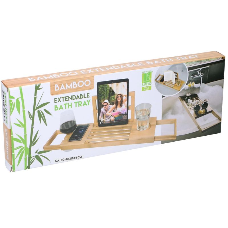 Bambus Badekarbrett - Justerbart fra 50 - 92 cm | Stødig