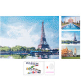 Diamond Painting 30x40 cm - Pisa, Eiffel Tower, Taj Mahal