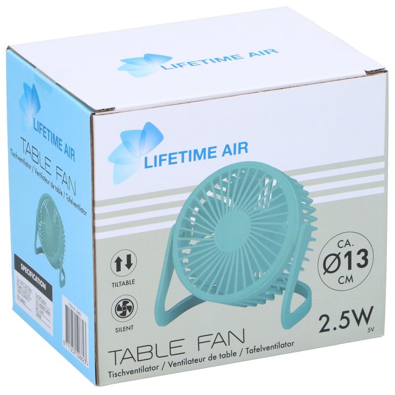 Stillegående USB Bordvifte 13cm