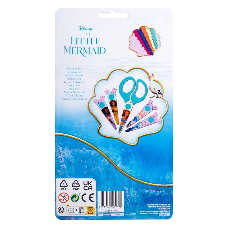 Disney The Little Mermaid Pattern Scissors Set for Kids | 5 Patterns