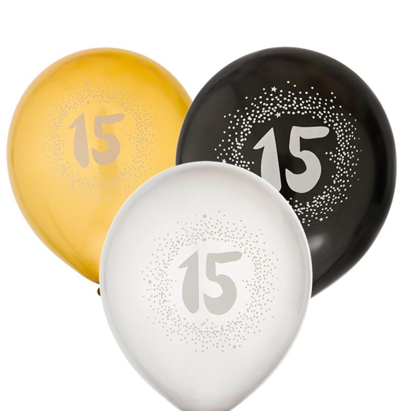 Balloon set 15 years 6pk