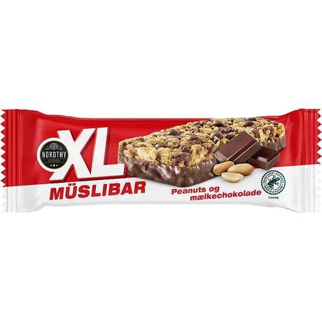 Nordthy Muesli bar peanut/milk chocolate 50g