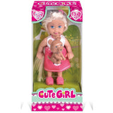 Doll w/dog 14cm
