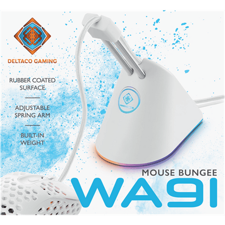 Deltaco Gaming Mouse Bungee RGB LED - White 