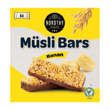 Nordthy Müsli Bar Banan 150g | 6 x 25g | Mellommåltid på farten