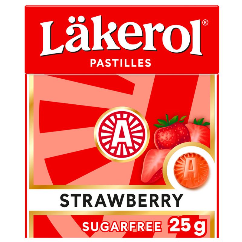 Läkerol Classic Strawberry 24x25g Storpakk 600g
