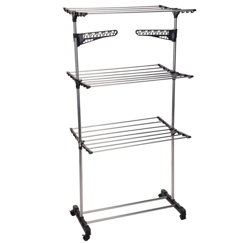 Drying rack 3 levels | Foldable &amp; with wheels | Ultra Clean