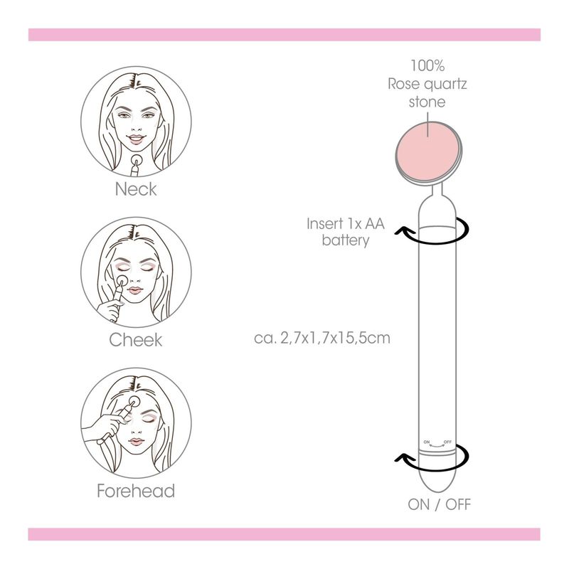 Electric Facial Massage in Rose Quartz