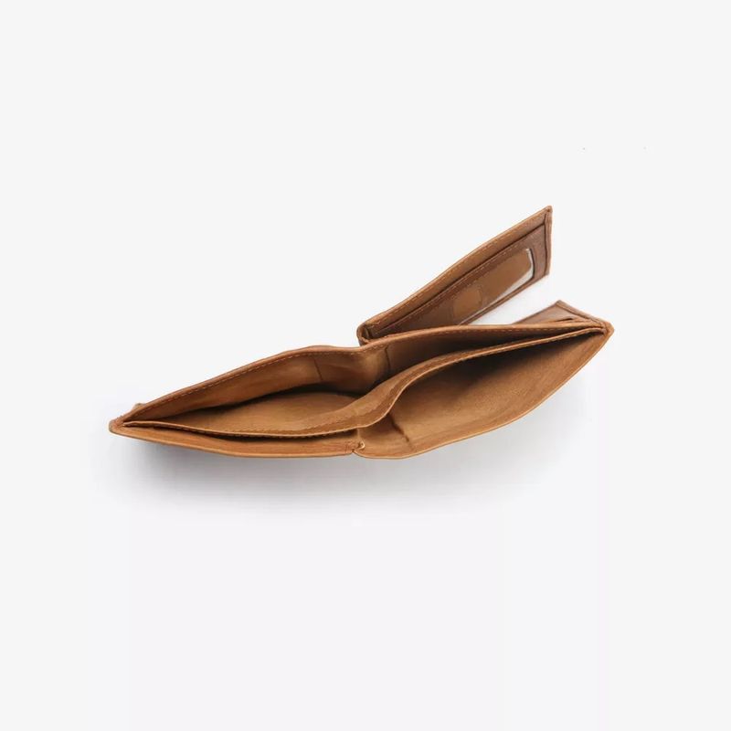 Wallet leather Cognac small