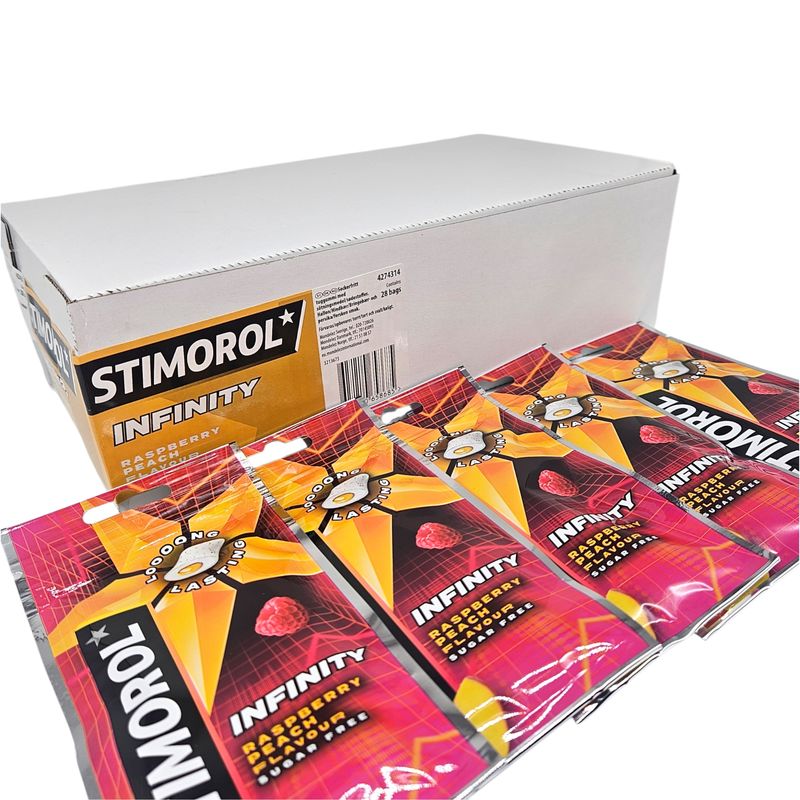 Infinity Raspberry Datodeal- Stimorol Infinity Raspberry Peach 28x30g | Storpakk ...