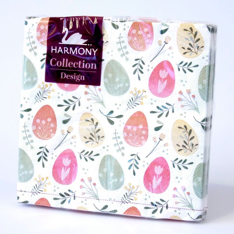 Napkins 20pk | Easter eggs and flowers | 3-ply