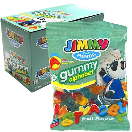 Jimmy Alphabet Gummies 80g | Fruity gummies shaped like letters